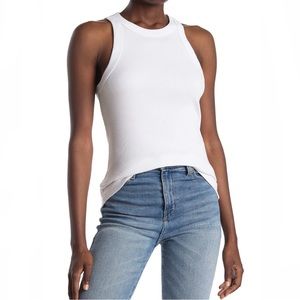 NEW JAMES PERSE WHITE RIBBED TANK TOP